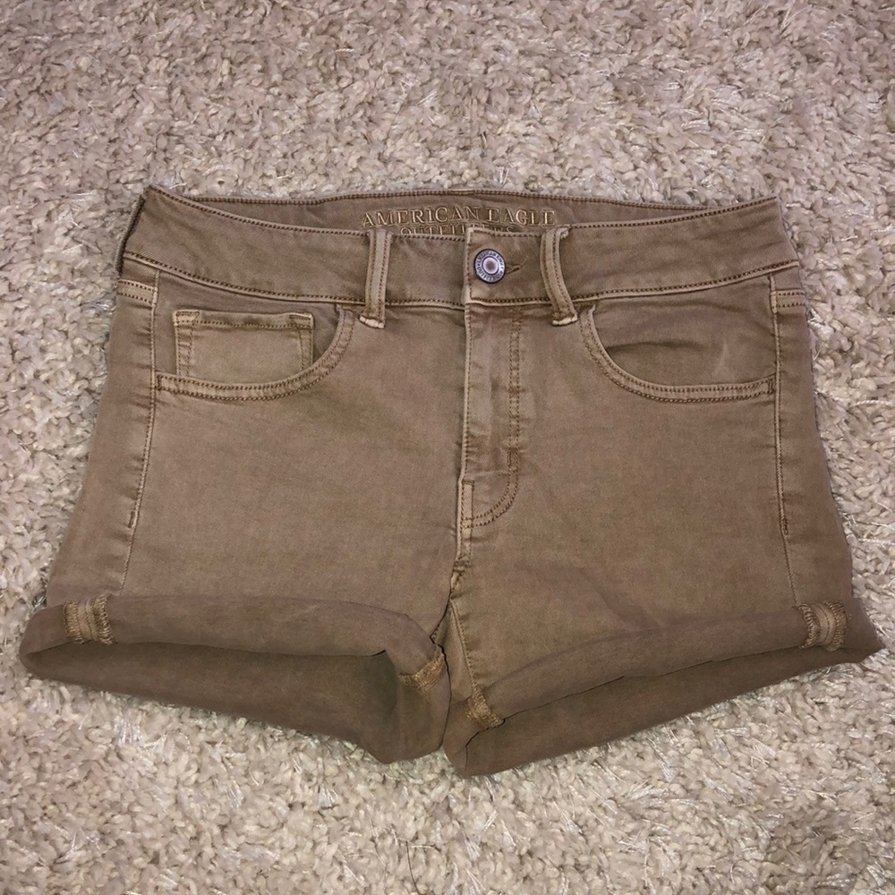 American Eagle Khaki Jean Shorts